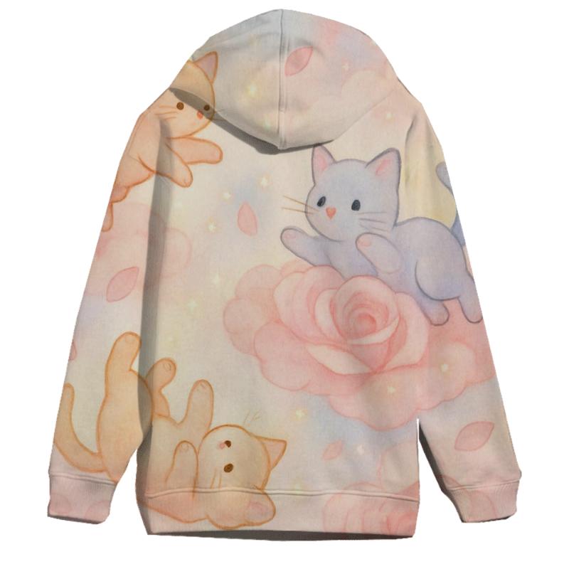 Petal Cloud Kittens designer hoodies