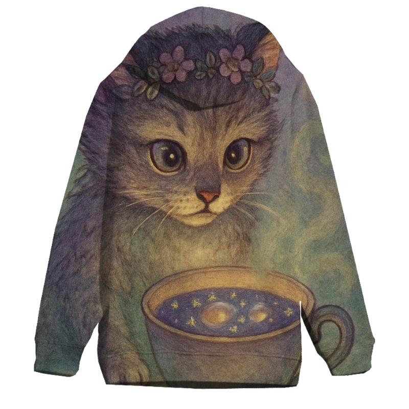 Tea Leaf Oracle Cat lightweight hoodies