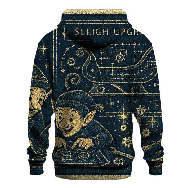 Elves Night Shift Blueprint printed hoodies