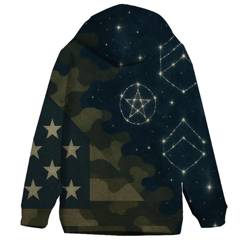Camouflage Constellation lightweight hoodies