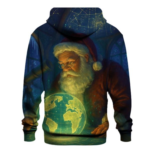 Midnight Mapmaker Santa heavyweight hoodies