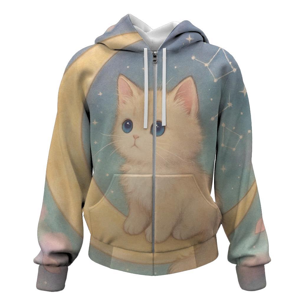 Moonlight Purr Sonata zip-up hoodies