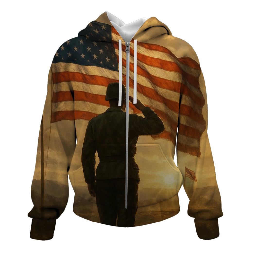 Dawn Sentinel Flag graphic hoodies