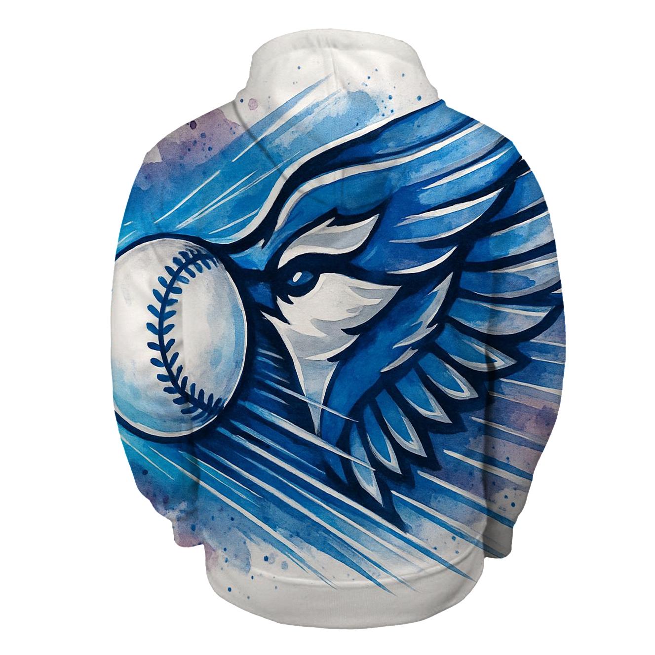 Feathered Fastball Blue Jays heavyweight hoodies