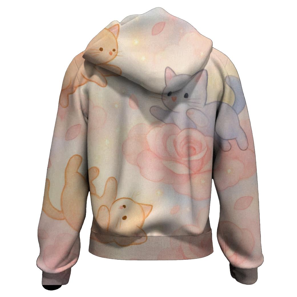 Petal Cloud Kittens hoodies fashion