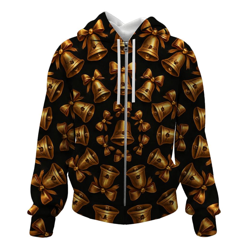 Golden Bell Radial On Midnight Black Background designer hoodies