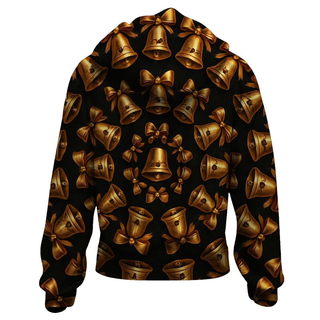 Golden Bell Radial On Midnight Black Background designer hoodies