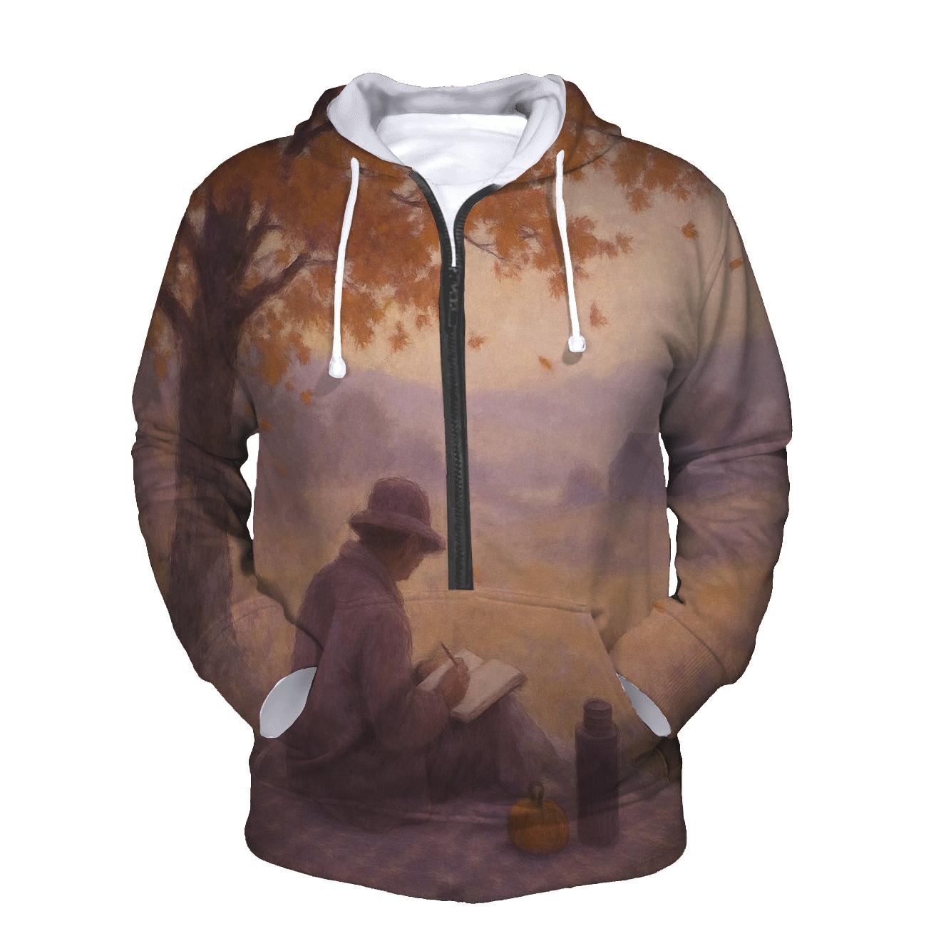 Quiet Orchard Solitude printed hoodies