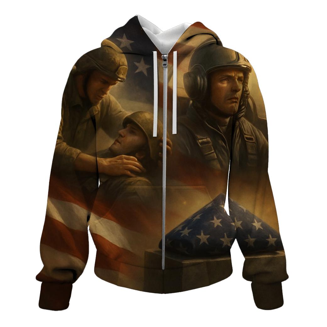 Echoes Of Freedom Patch pullover hoodies
