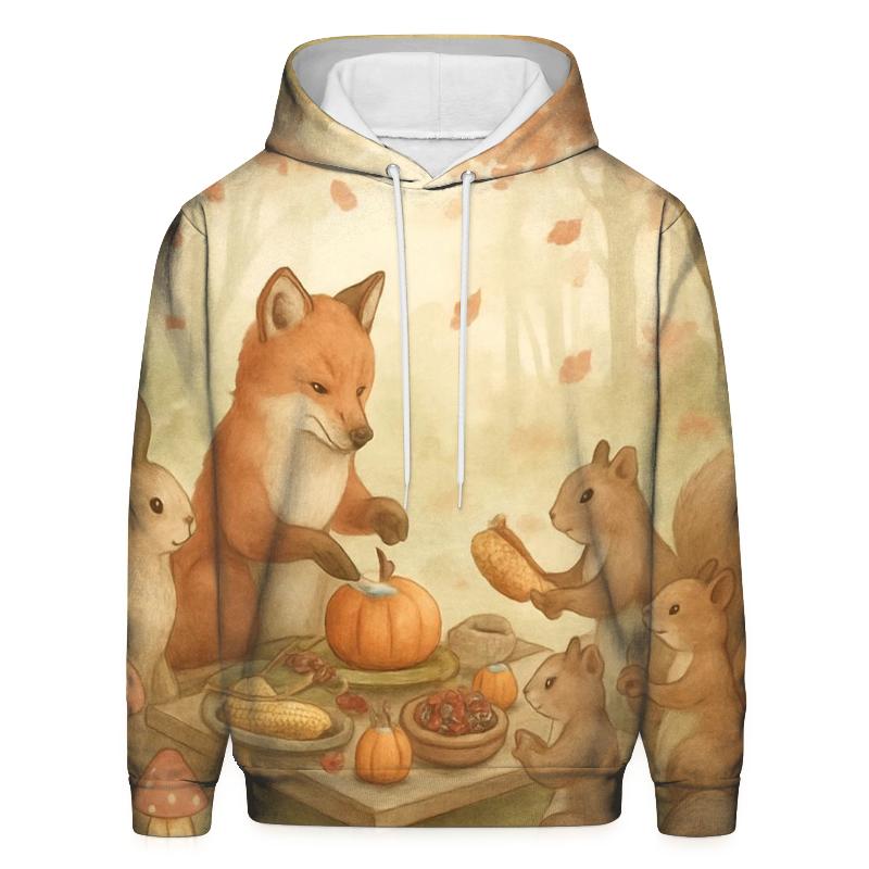 Woodland Feast Gathering premium hoodies