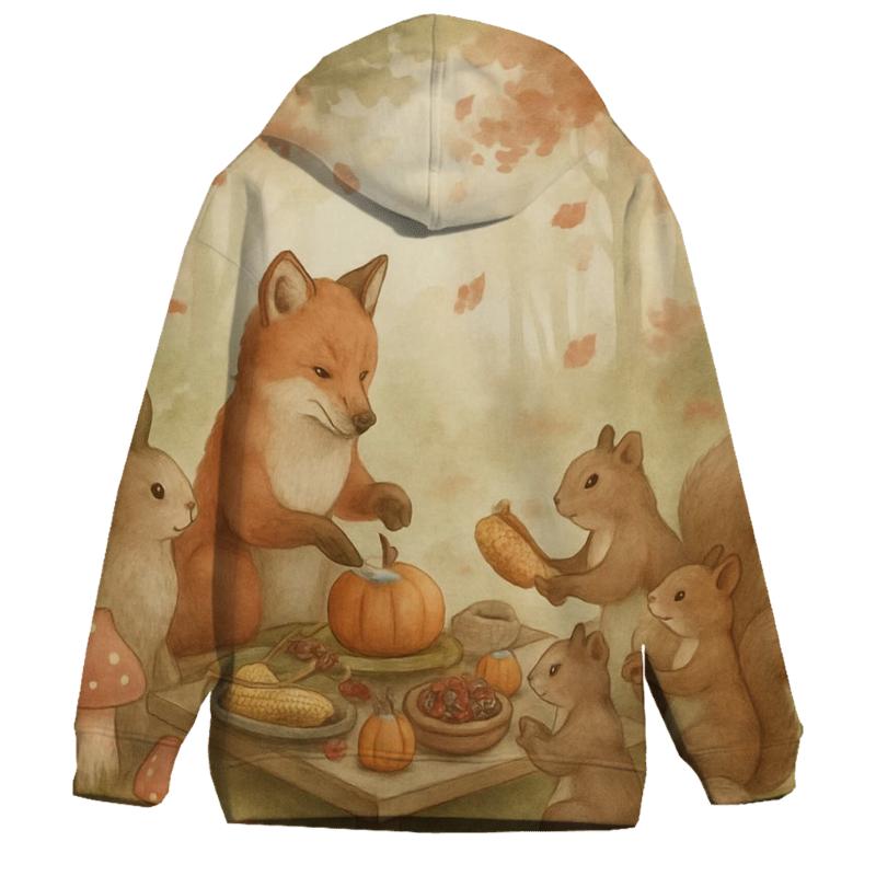 Woodland Feast Gathering premium hoodies