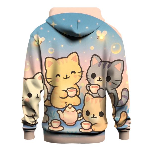Starlight Tea Party Kittens zip-up hoodies