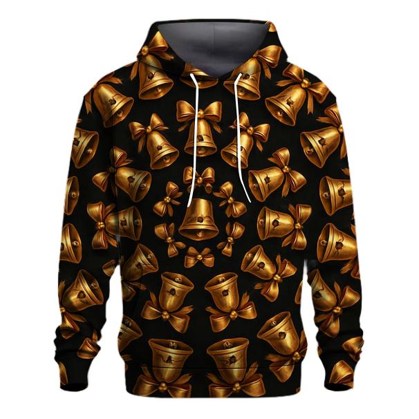 Golden Bell Radial On Midnight Black Background hoodie trends