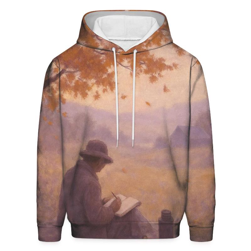 Quiet Orchard Solitude zip-up hoodies