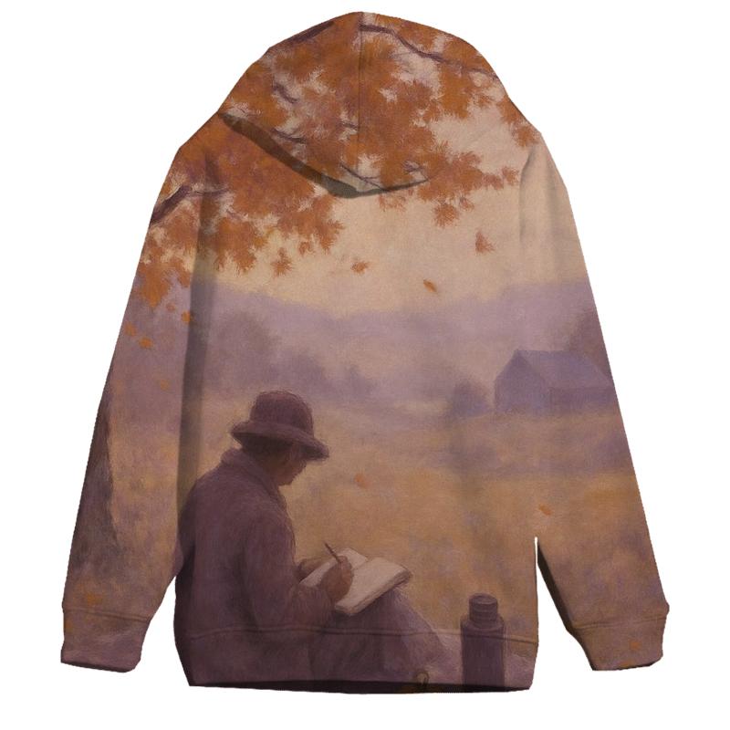 Quiet Orchard Solitude zip-up hoodies