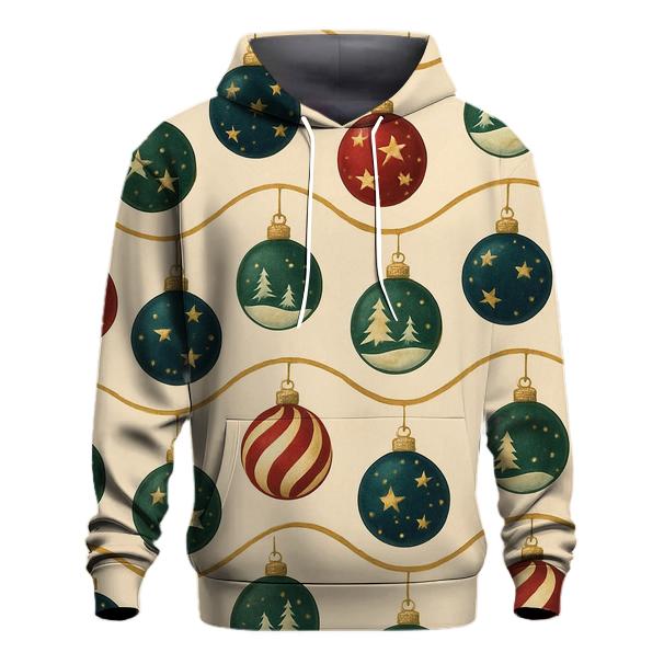 Christmas Ornament Wave On Ivory Background custom hoodies