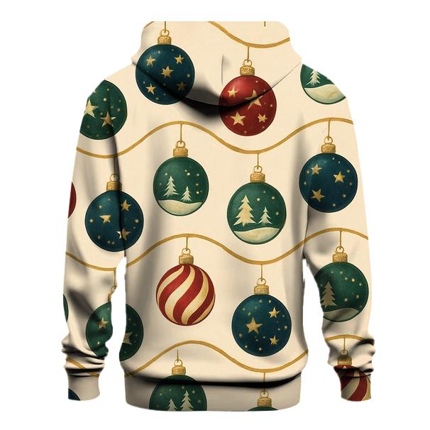 Christmas Ornament Wave On Ivory Background custom hoodies