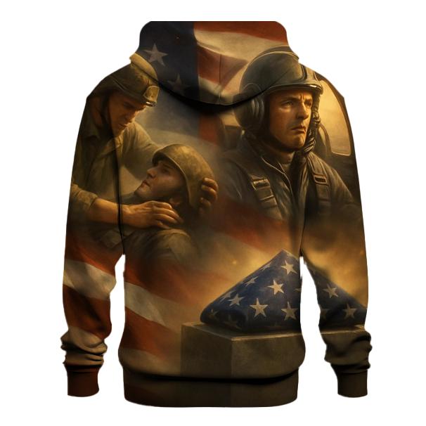 Echoes Of Freedom Patch embroidered hoodies