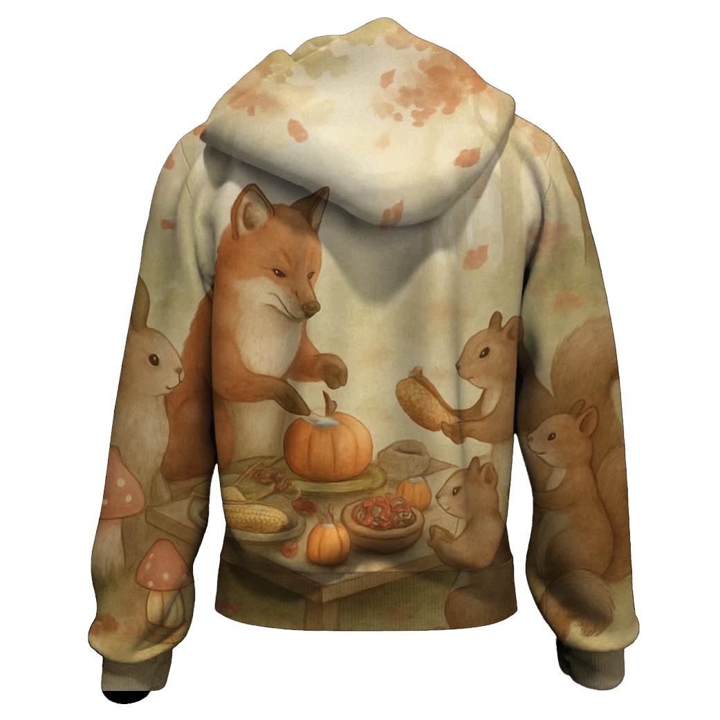 Woodland Feast Gathering graphic hoodies