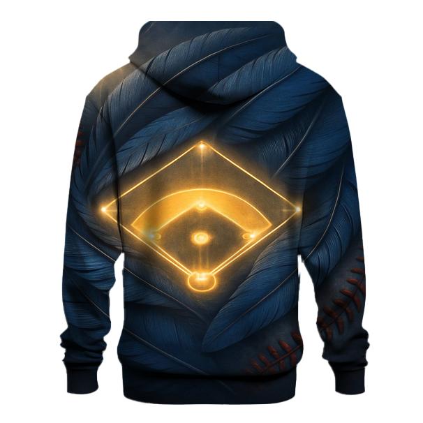 Feathered Diamond With Blue Jays graphic hoodies