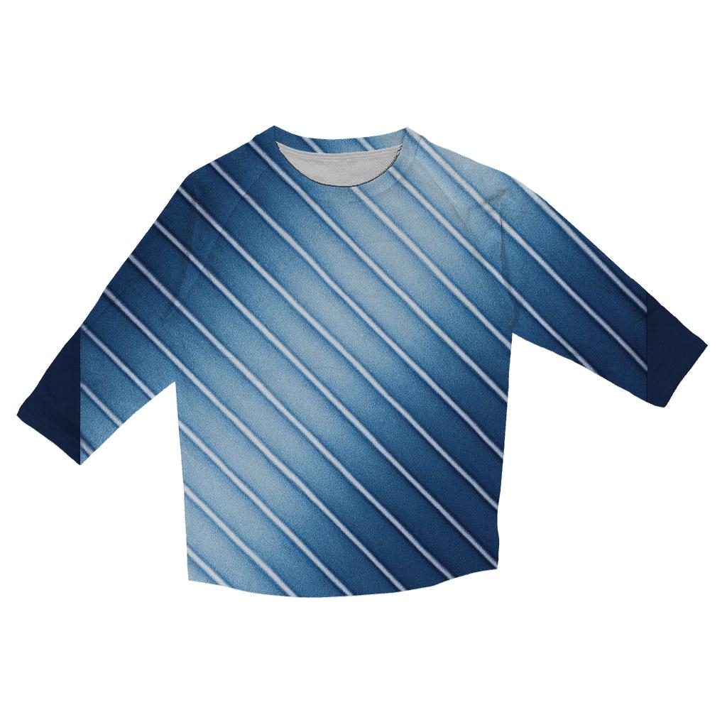 Indigo Arashi Diagonals fashion 3/4 sleeve shirts