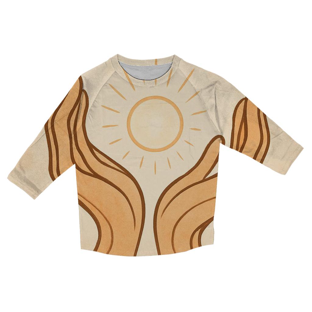 Open Hands Harmony printed three quarter sleeve shirts