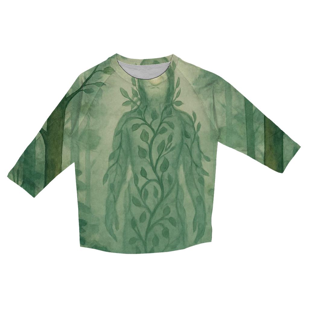 Mystical Forest Spirit casual three quarter sleeve shirts