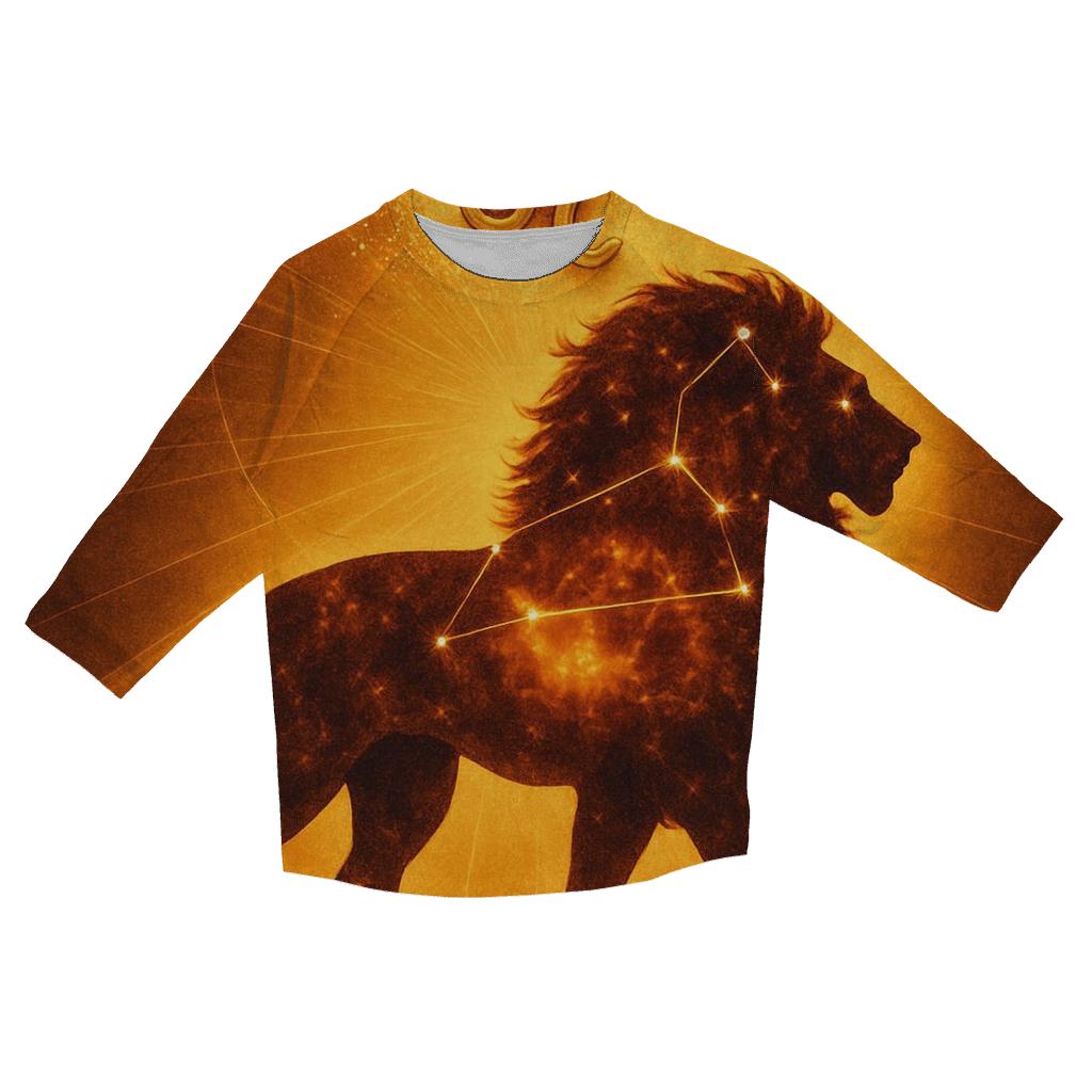 Leo Solar Flare Lion Artwork cotton quarter sleeve shirts