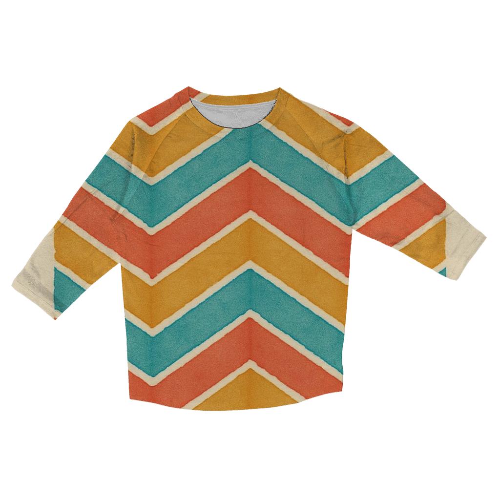 Chevron Coral Accordion cotton quarter sleeve shirts
