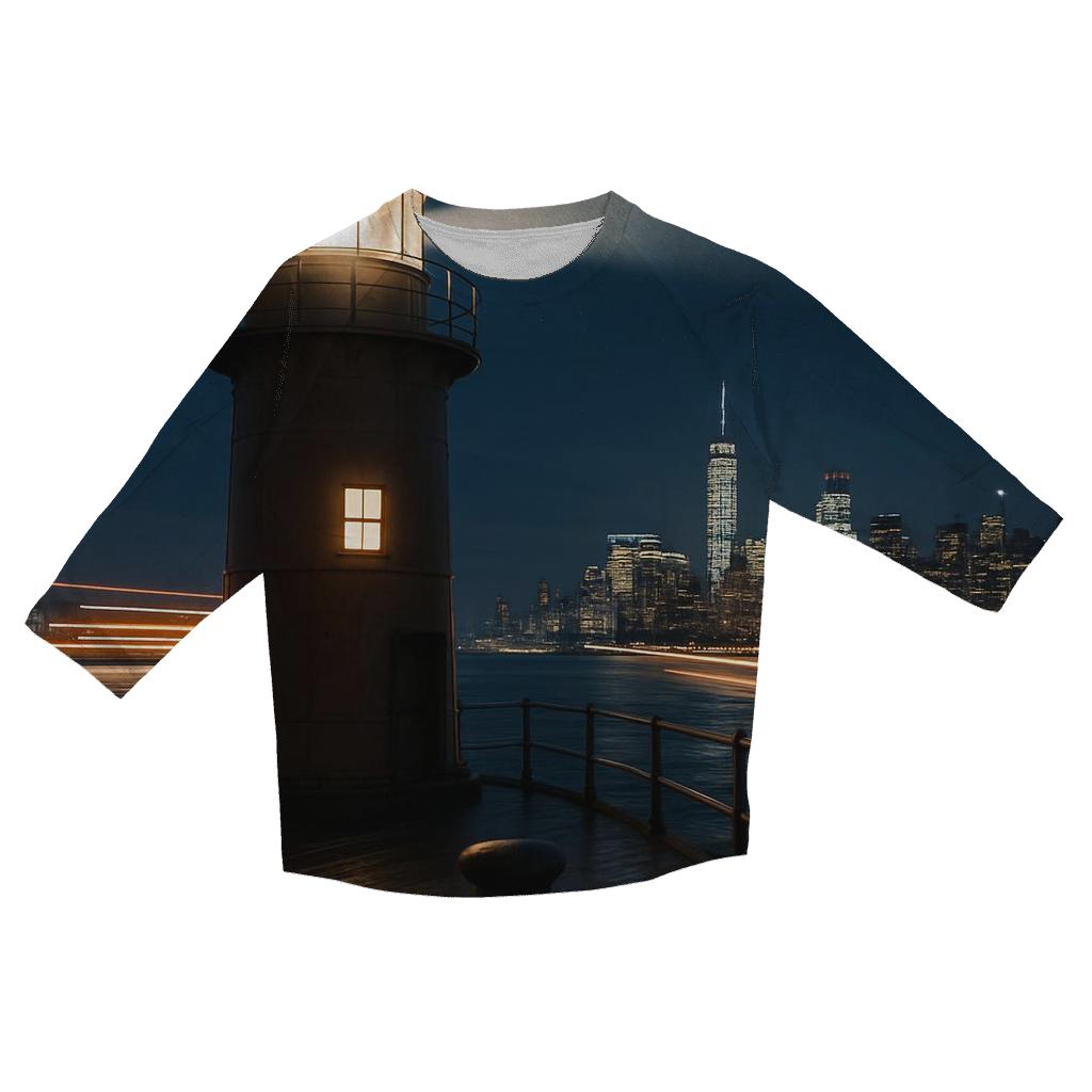 Harbor Lighthouse Night Watch cotton quarter sleeve shirts