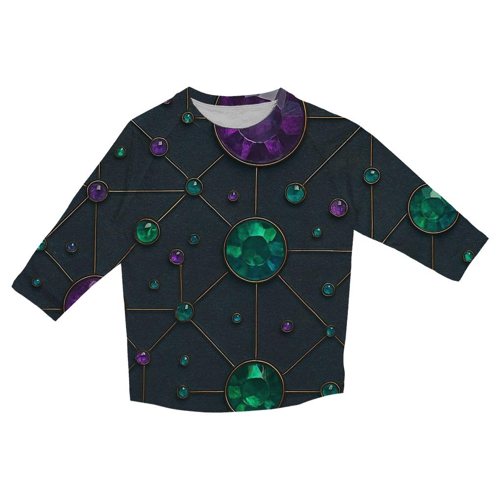 Crystal Constellation Map cotton quarter sleeve shirts
