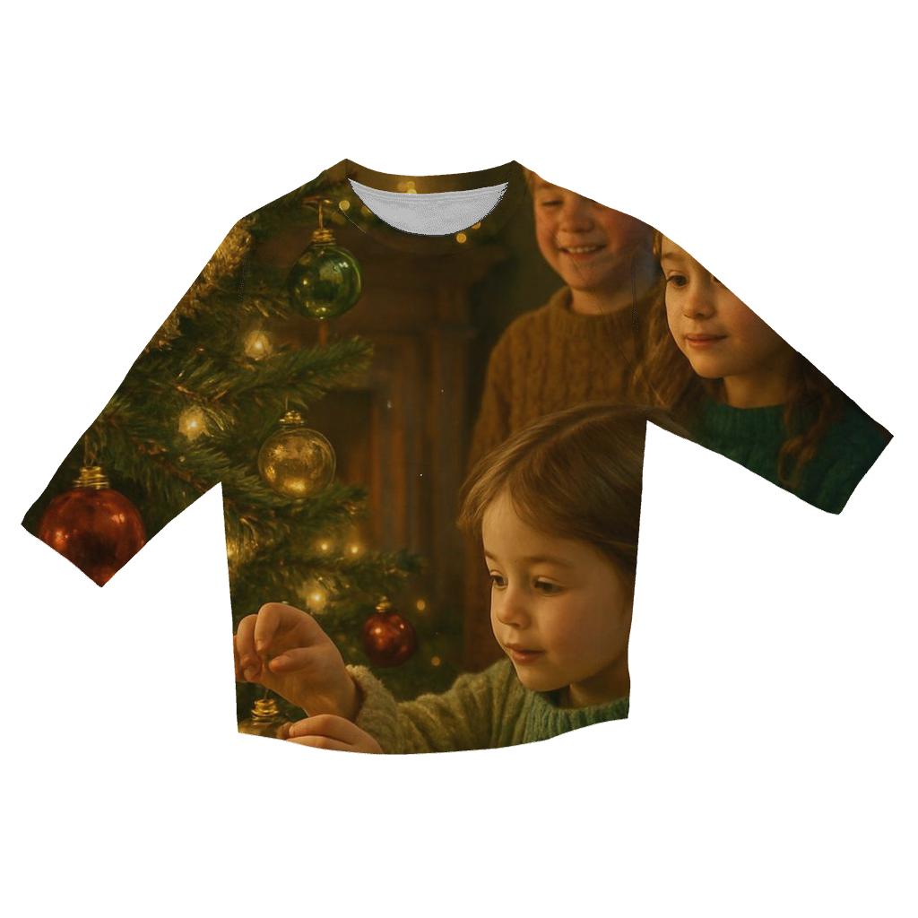 Tree Trimming With Tiny Hands cotton quarter sleeve shirts