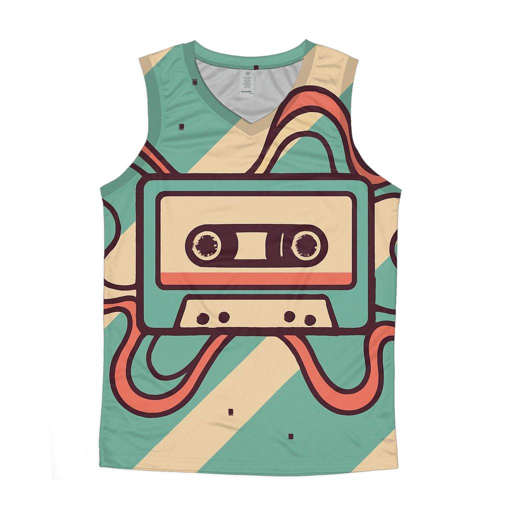 Cassette Tape Echo cotton sleeveless tops