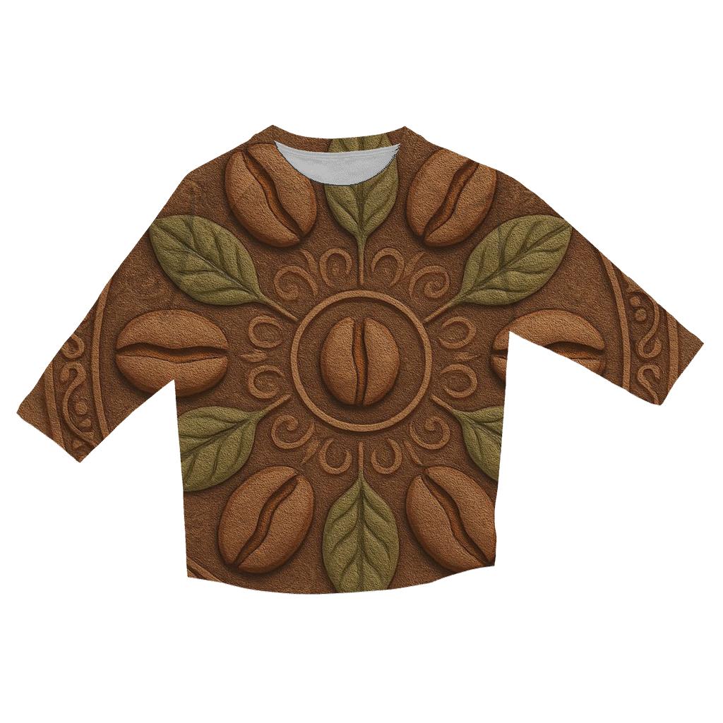 Bean Mandala Pattern personalized 3/4 sleeve tees