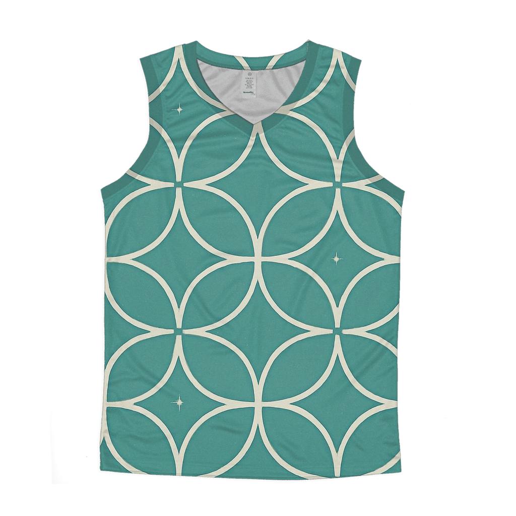 Gravitational Lens Arc Grid graphic print tank tops