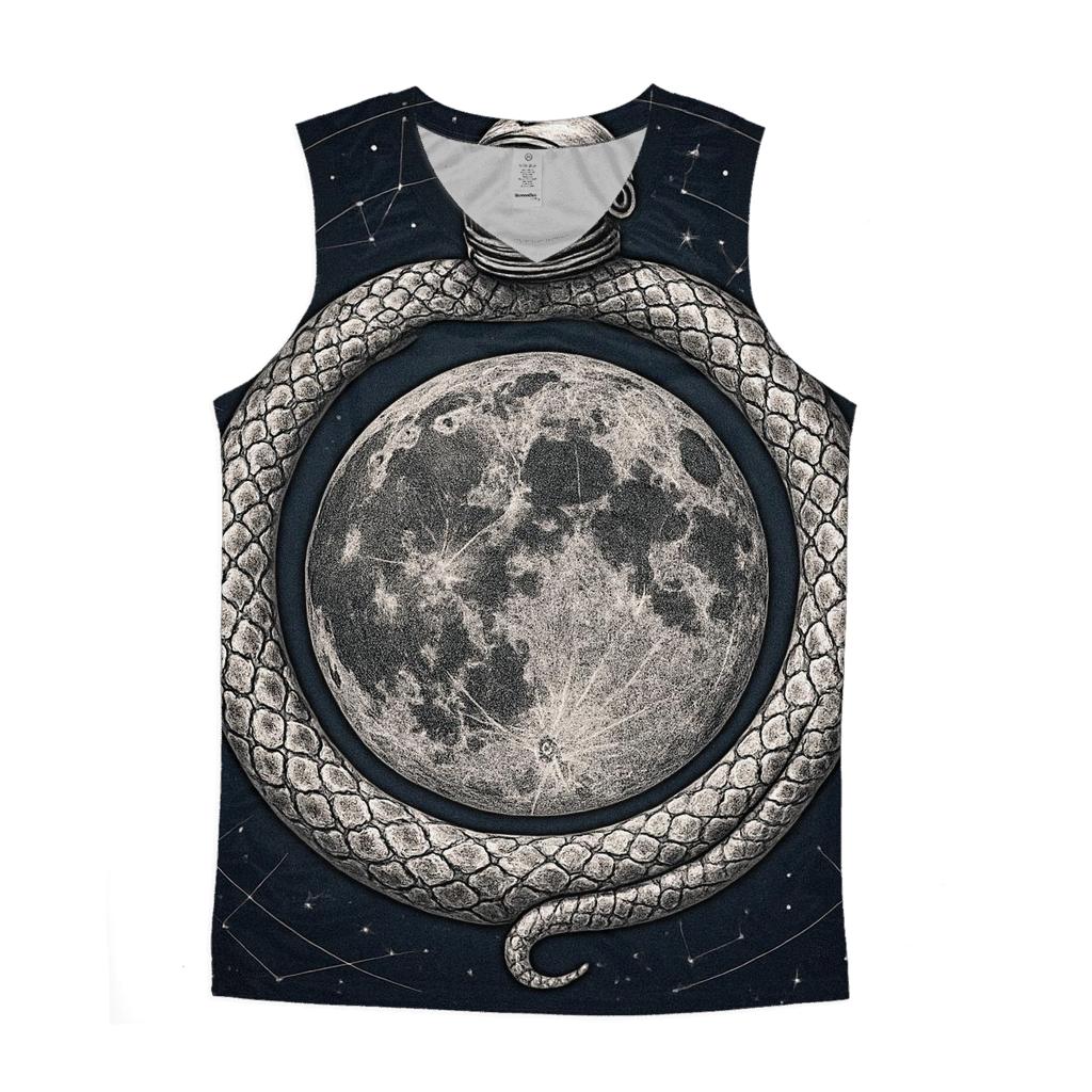 Lunar Tattoo Ouroboros Map trendy fitted tank tops