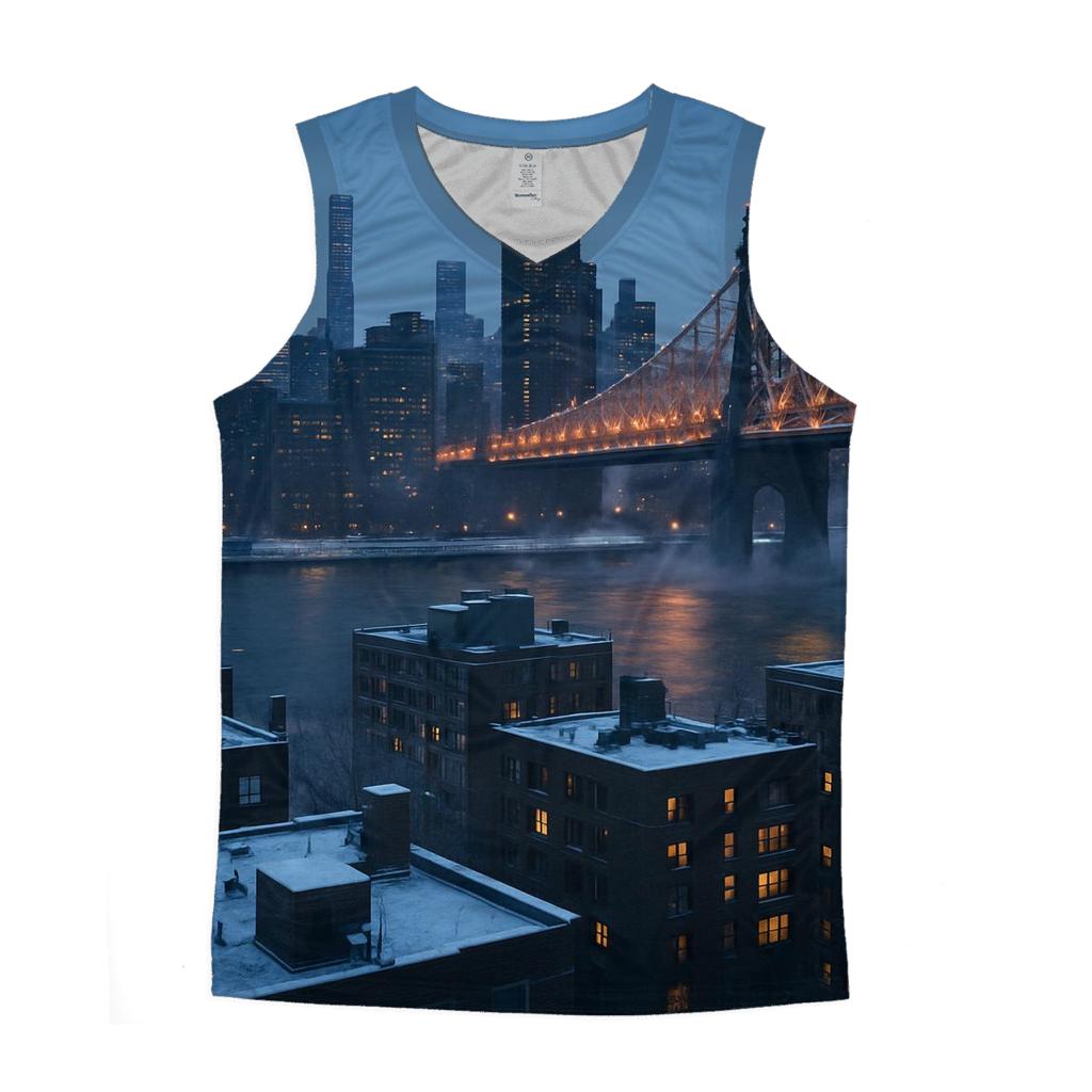 Winter Twilight From Roosevelt Island designer workout tanks