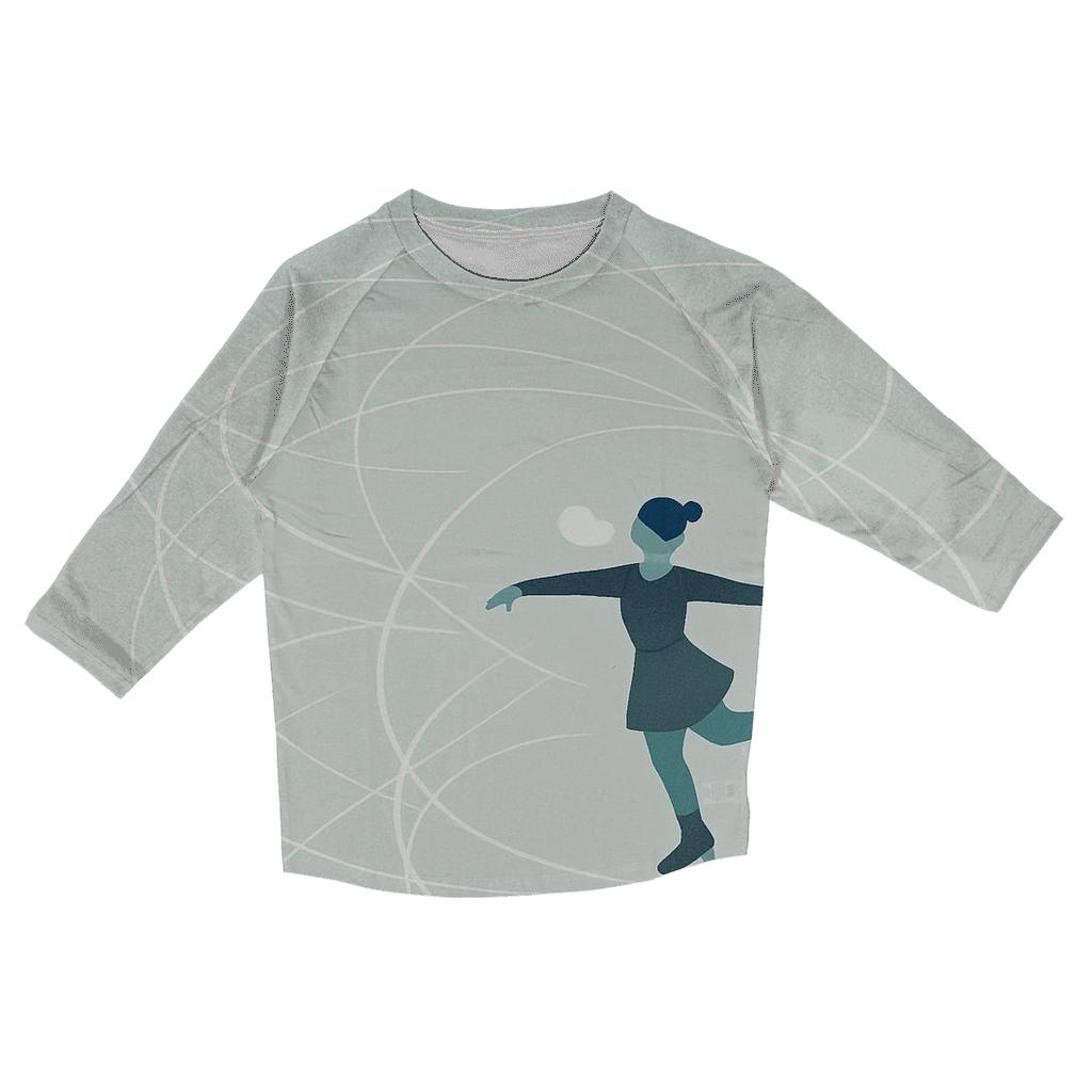 Ice Rink Minimalism personalized 3/4 sleeve tees