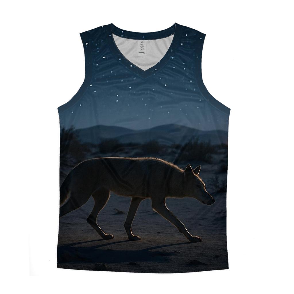 Desert Night Stalking graphic print tank tops