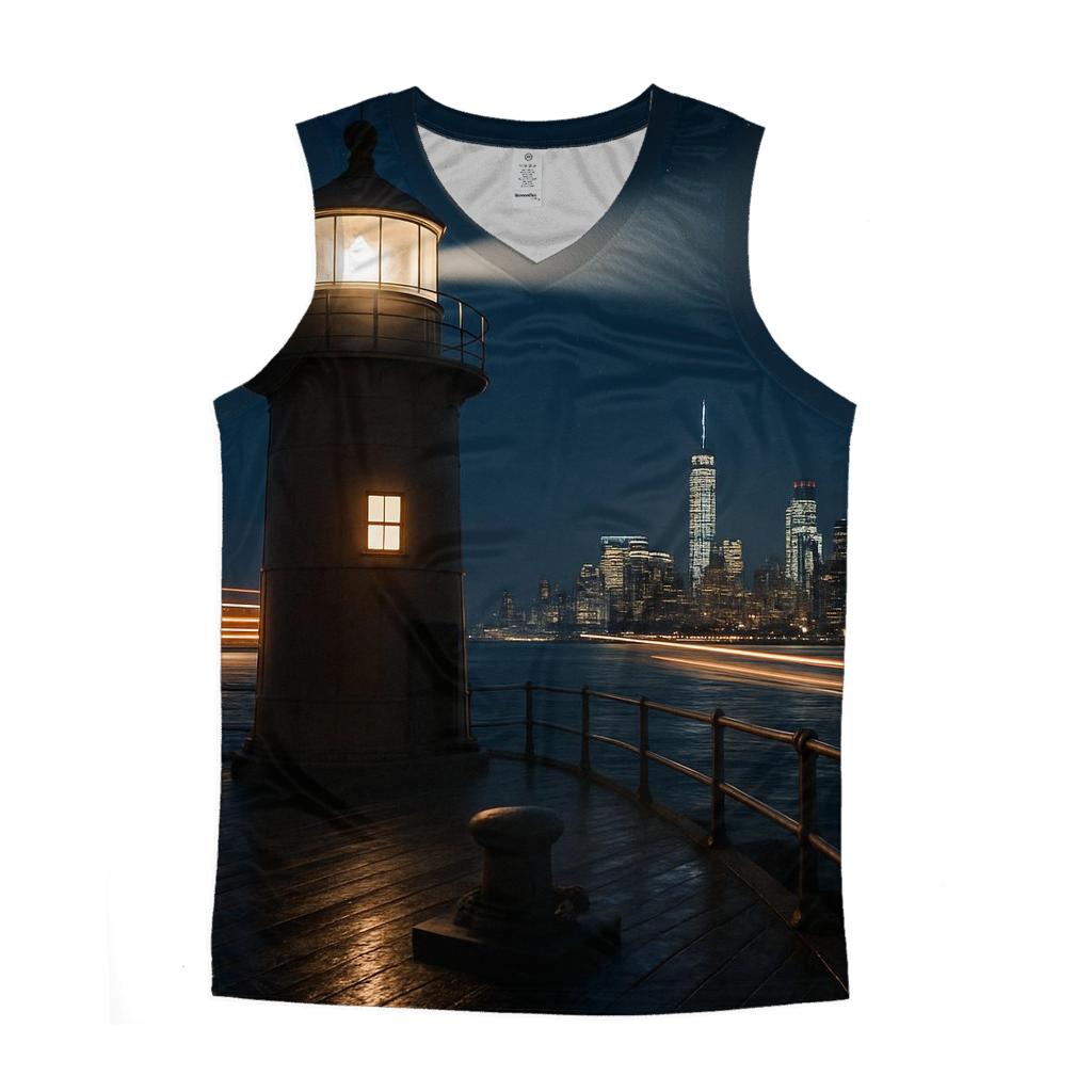 Harbor Lighthouse Night Watch trendy fitted tank tops