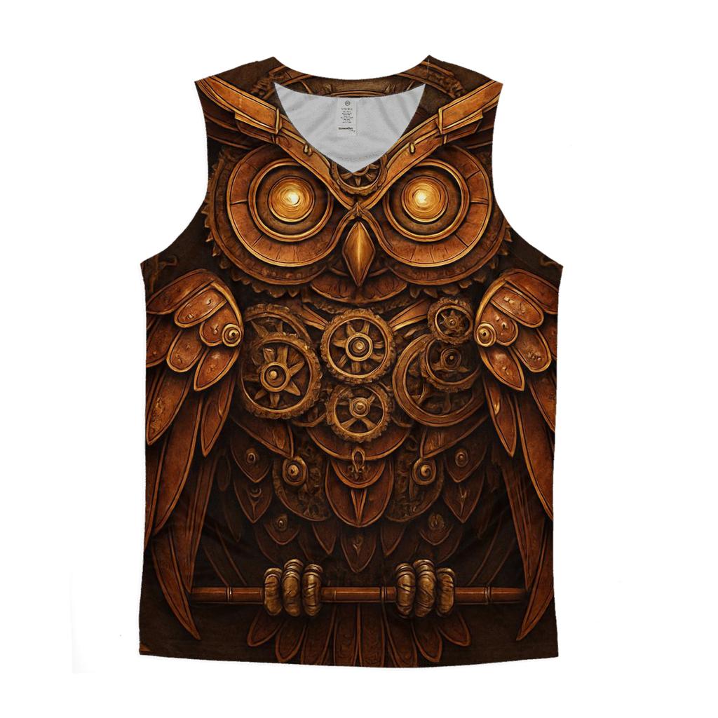 Steampunk Mechanical Owl custom tank tops