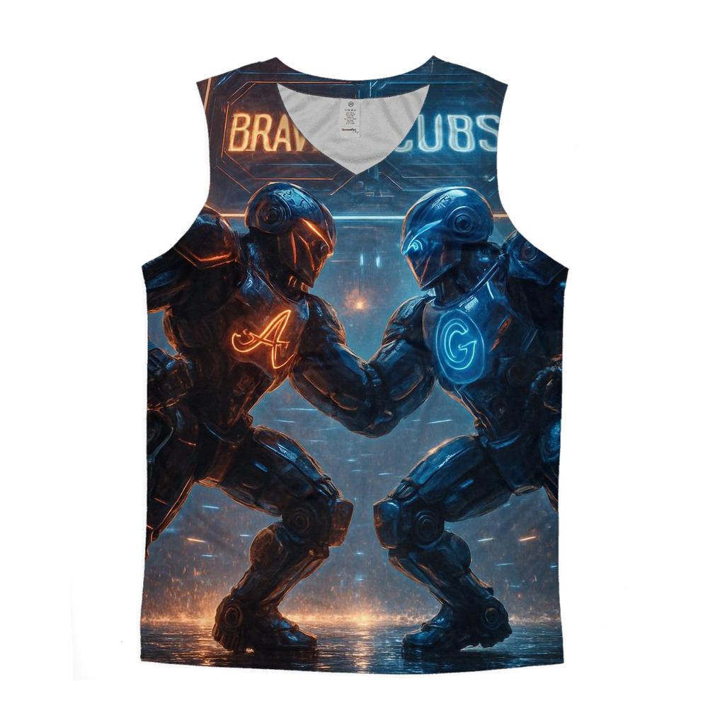 Cybernetic Scoreboard Standoff cotton sleeveless tops