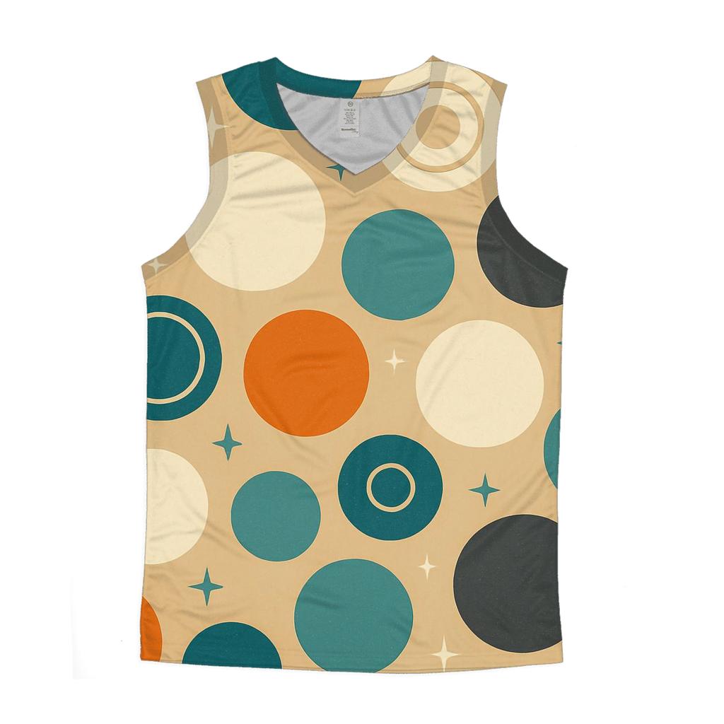 Cosmic Tangerine Dots designer workout tanks
