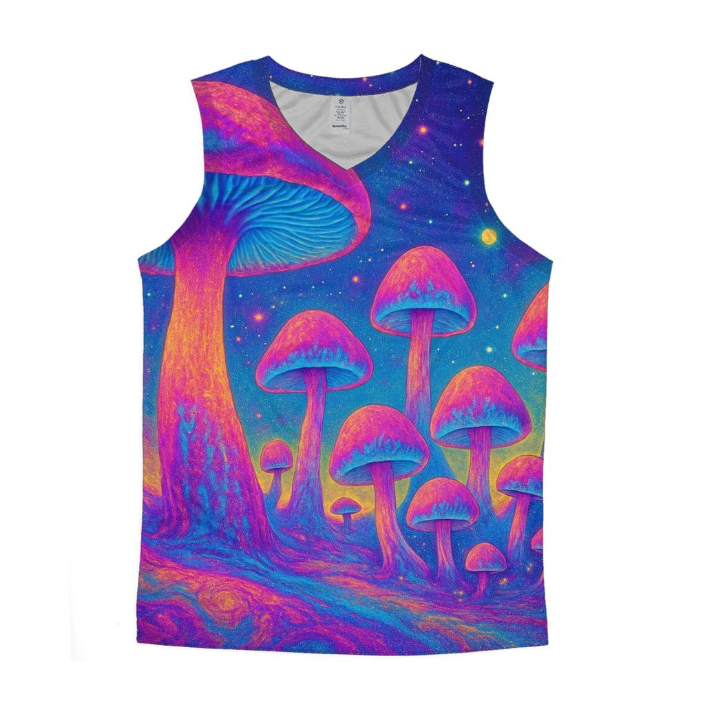 Psychedelic Mushroom Galaxy designer workout tanks