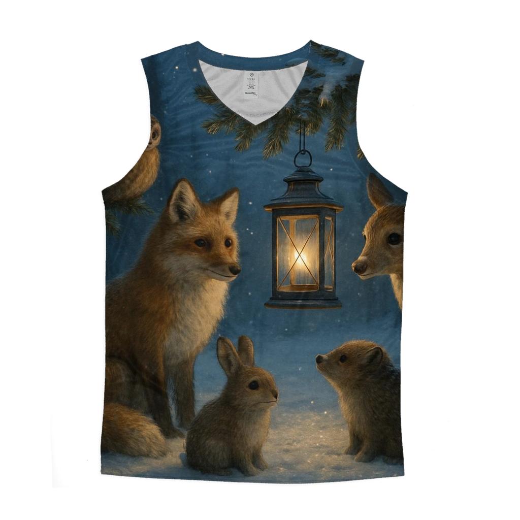 Forest Lantern Gathering graphic print tank tops