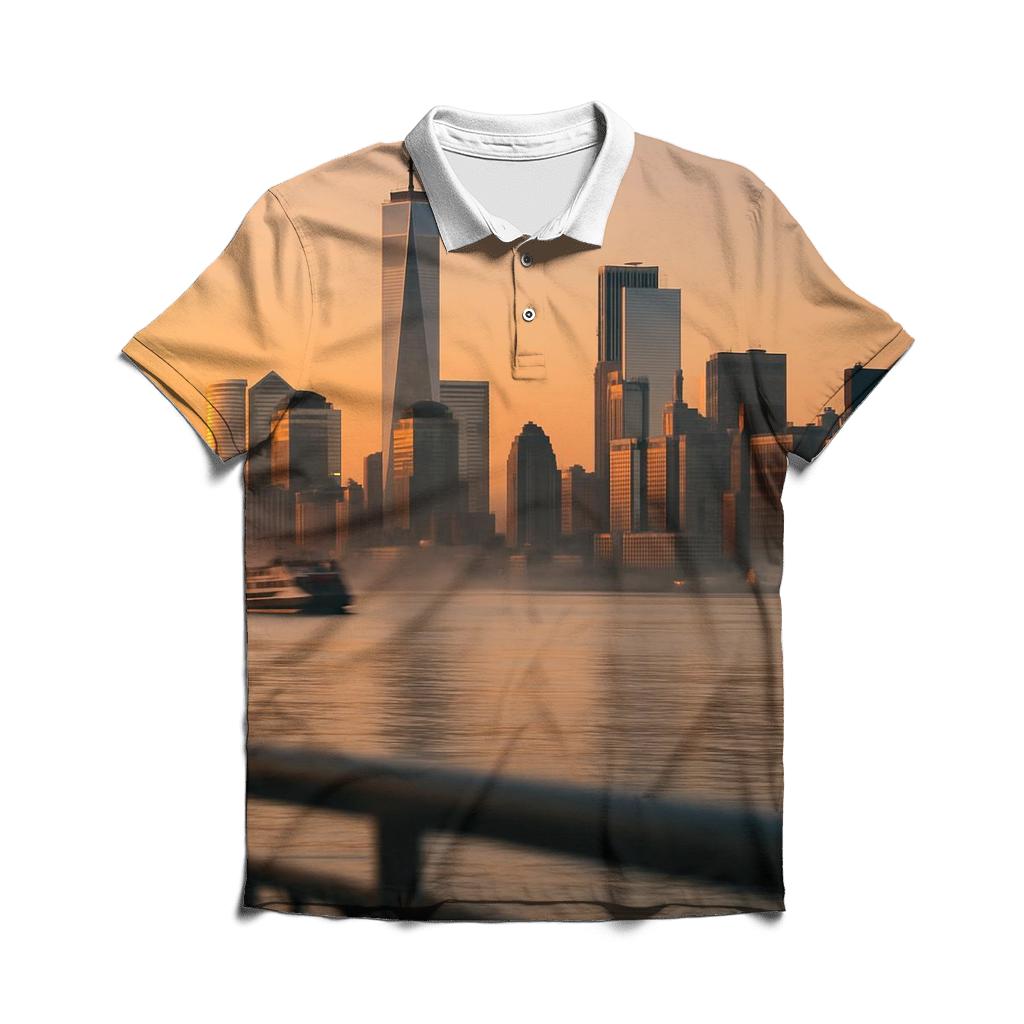 Hudson River Dawn Reflection classic pique polos