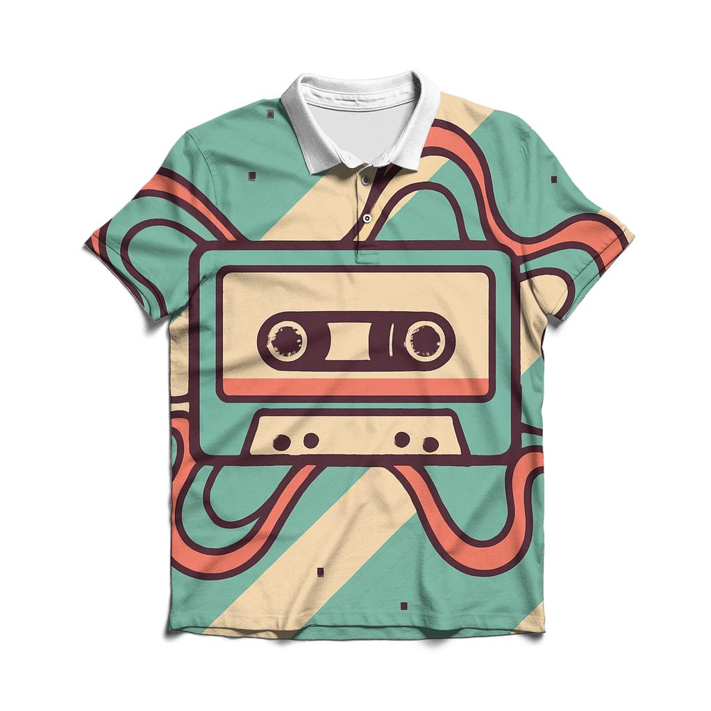 Cassette Tape Echo casual sports polo shirts