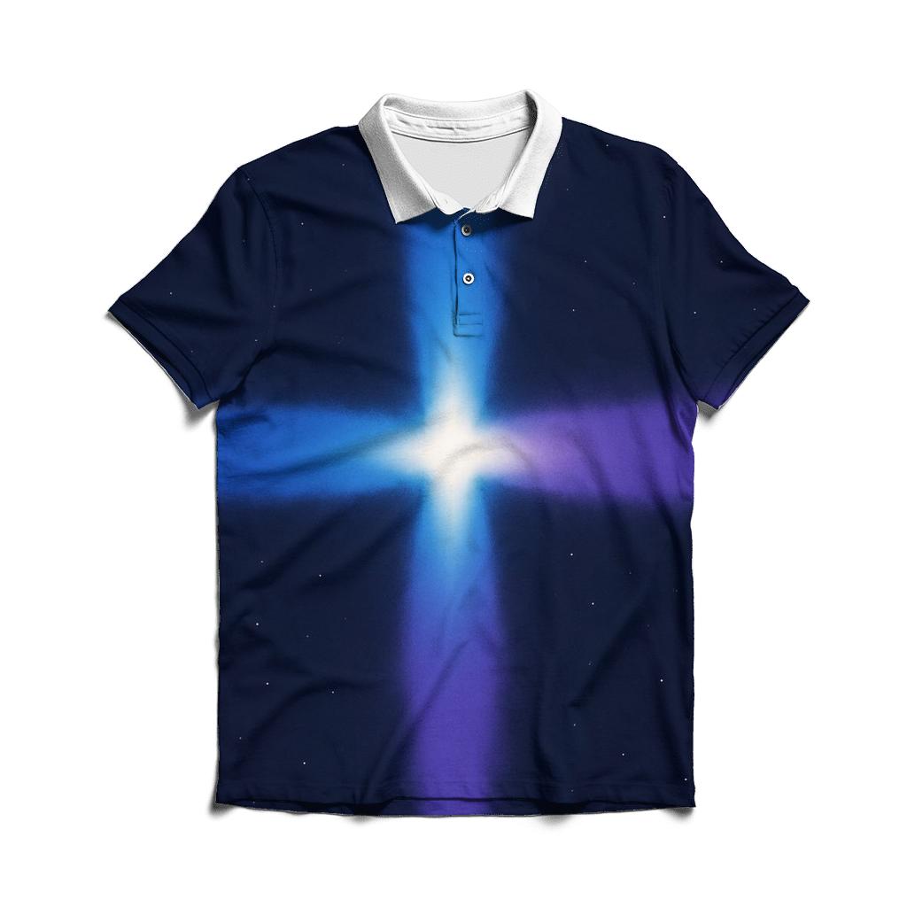 Pulsar Beam Cross personalized polo shirts