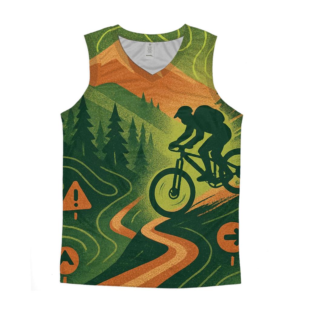 Mountain Bike Trail Map trendy fitted tank tops