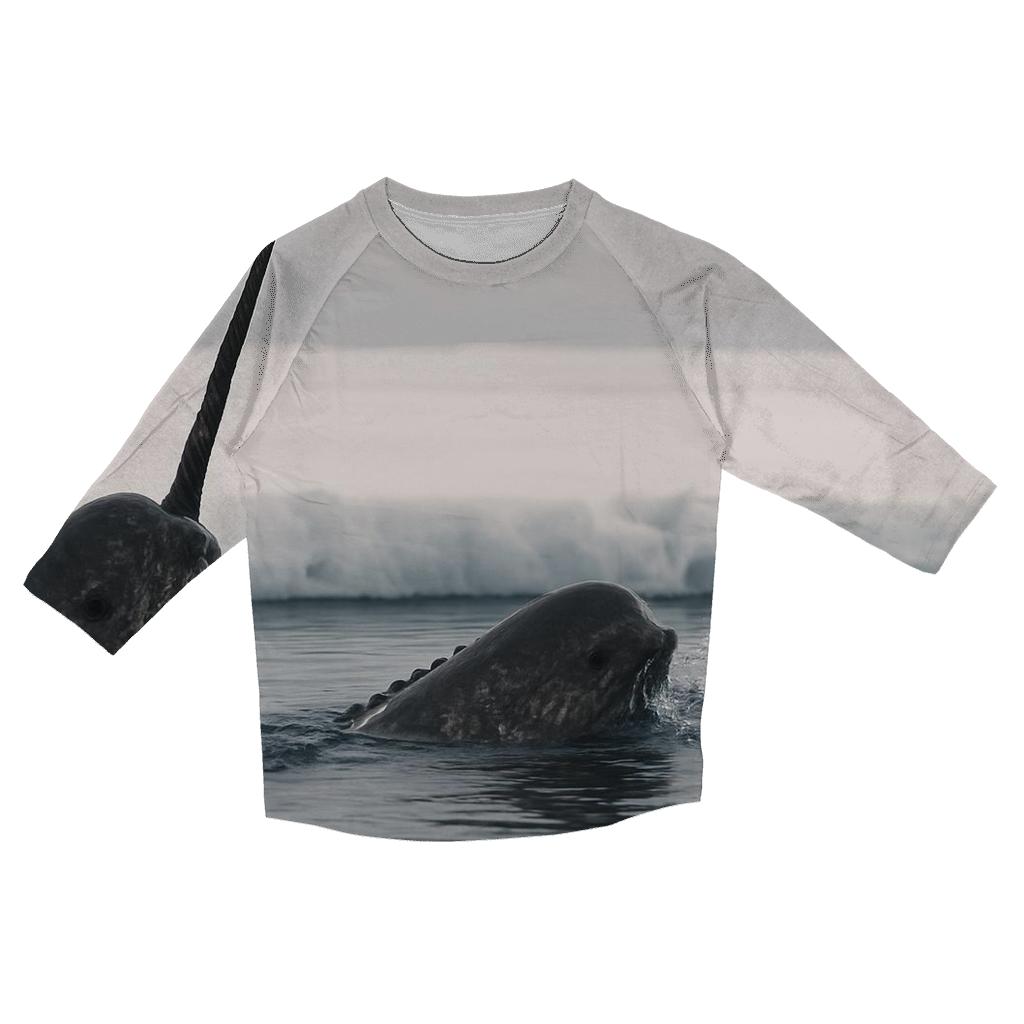 Ice Edge Narwhal Pod trendy 3/4 sleeve tops